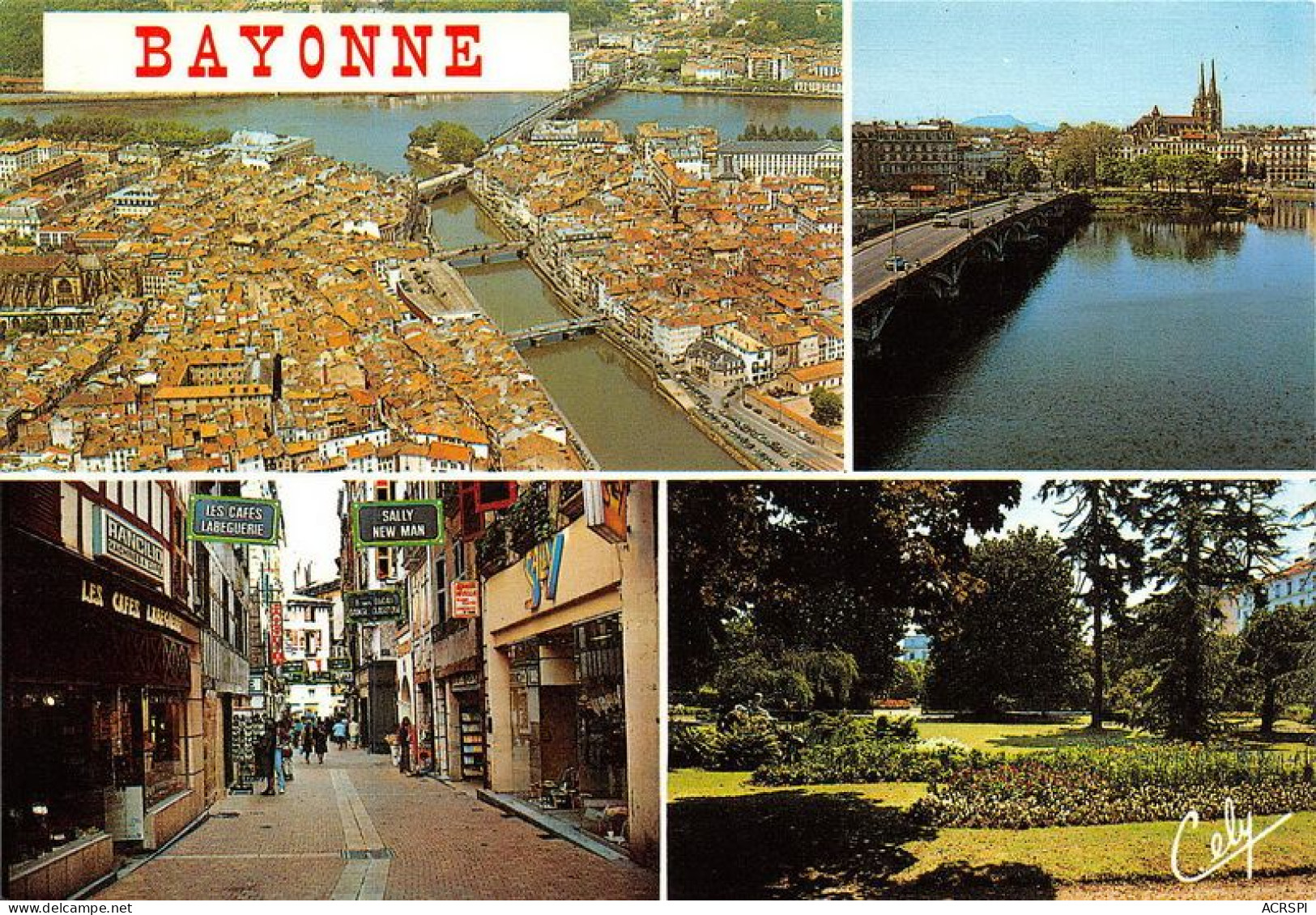 BAYONNE Vue Generale Le Pont Sur L Adour La Rue Pietonne 31(scan Recto-verso) MA1450 - Bayonne