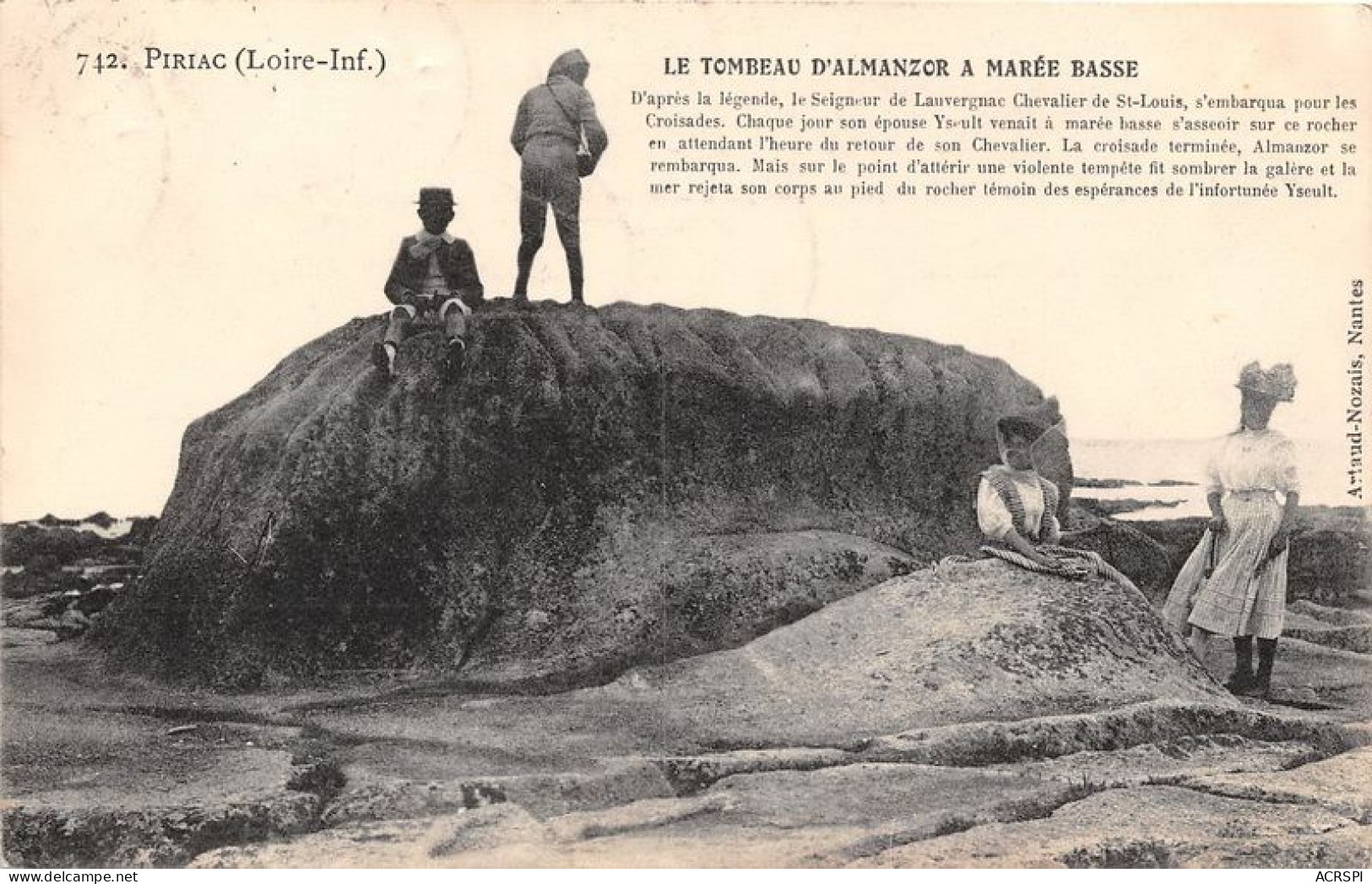 PIRIAC Le Tombeau D Almanzor A Maree Basse 25(scan Recto-verso) MA1444 - Piriac Sur Mer