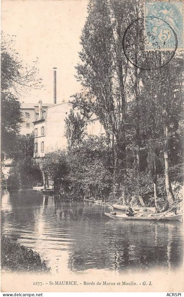 ST MAURICE Bords De Marne Et Moulin 13(scan Recto-verso) MA1443 - Saint Maurice