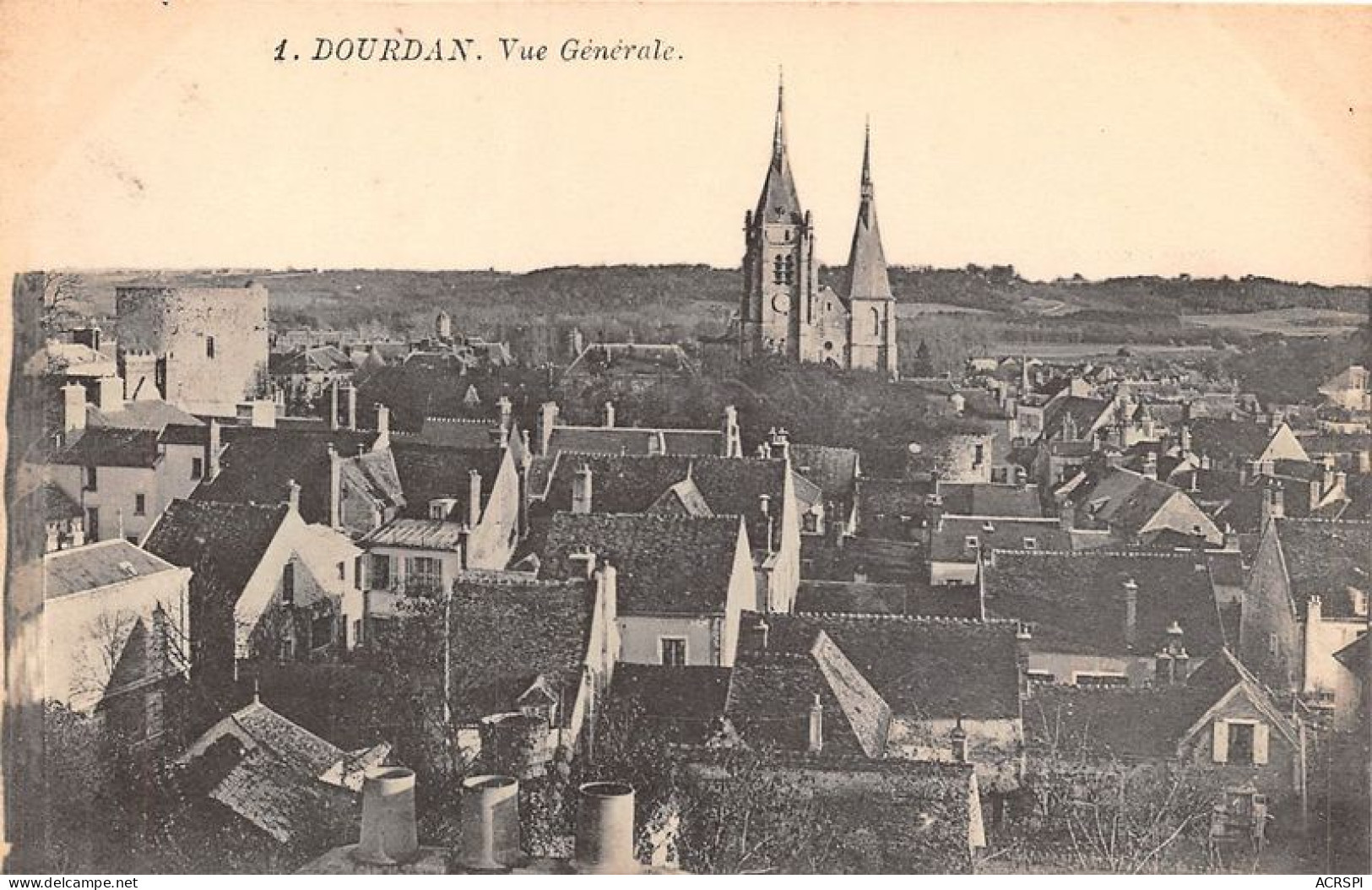 DOURDAN Vue Generale 4(scan Recto-verso) MA1442 - Dourdan