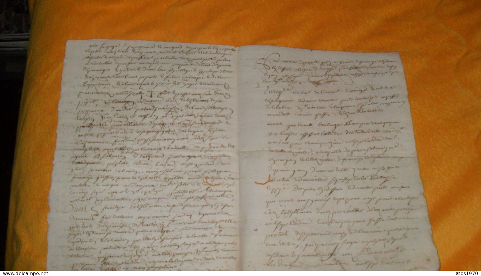 ANCIEN MANUSCRIT DU XVIIIe A IDENTIFIER ..CACHET DE GENERALITE DE POITIERS ?..4 PAGES ECRITES.. - Manoscritti