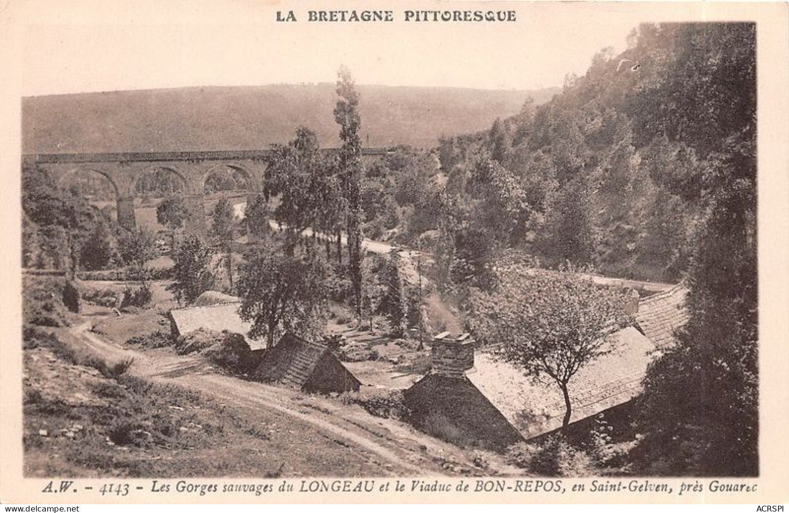  GOUAREC - Les Gorges Sauvage Du Longeau Et Le Viaduc De Bon Repos 4(scan Recto-verso) MA1473 - Gouarec