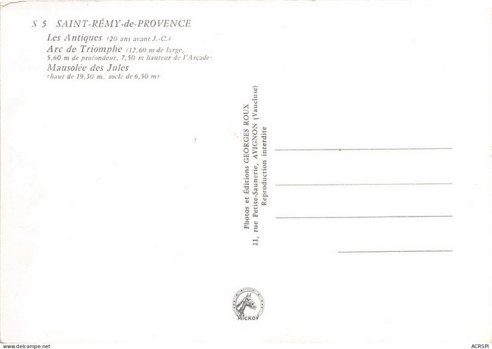 SAINT REMY DE PROVENCE Les Antiques Arc De Triomphe 3(scan Recto-verso) MA1467 - Saint-Remy-de-Provence