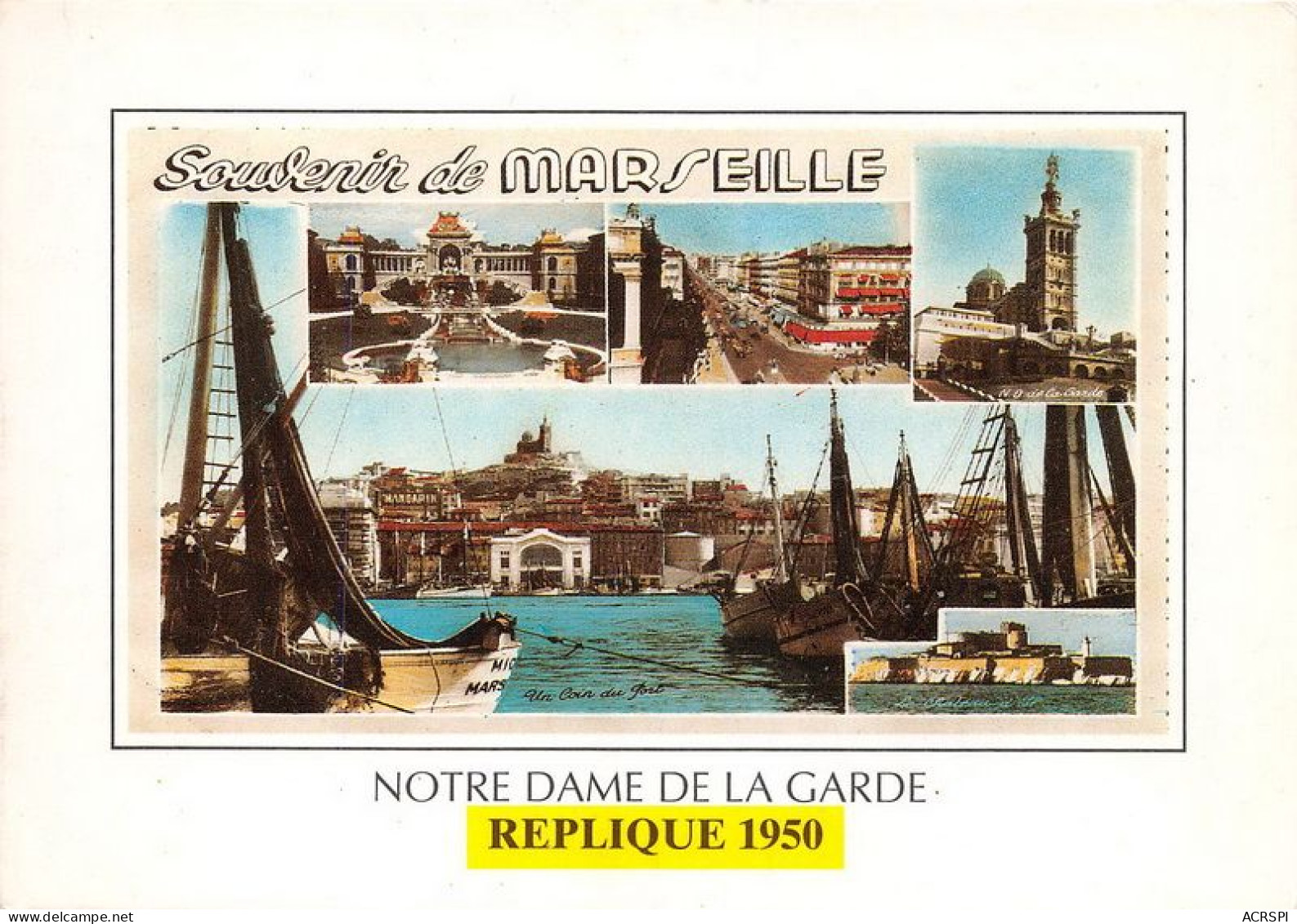 Souvenir De MARSEILLE Notre Dame De La Garde Replique 1950 26(scan Recto-verso) MA1466 - Notre-Dame De La Garde, Ascenseur