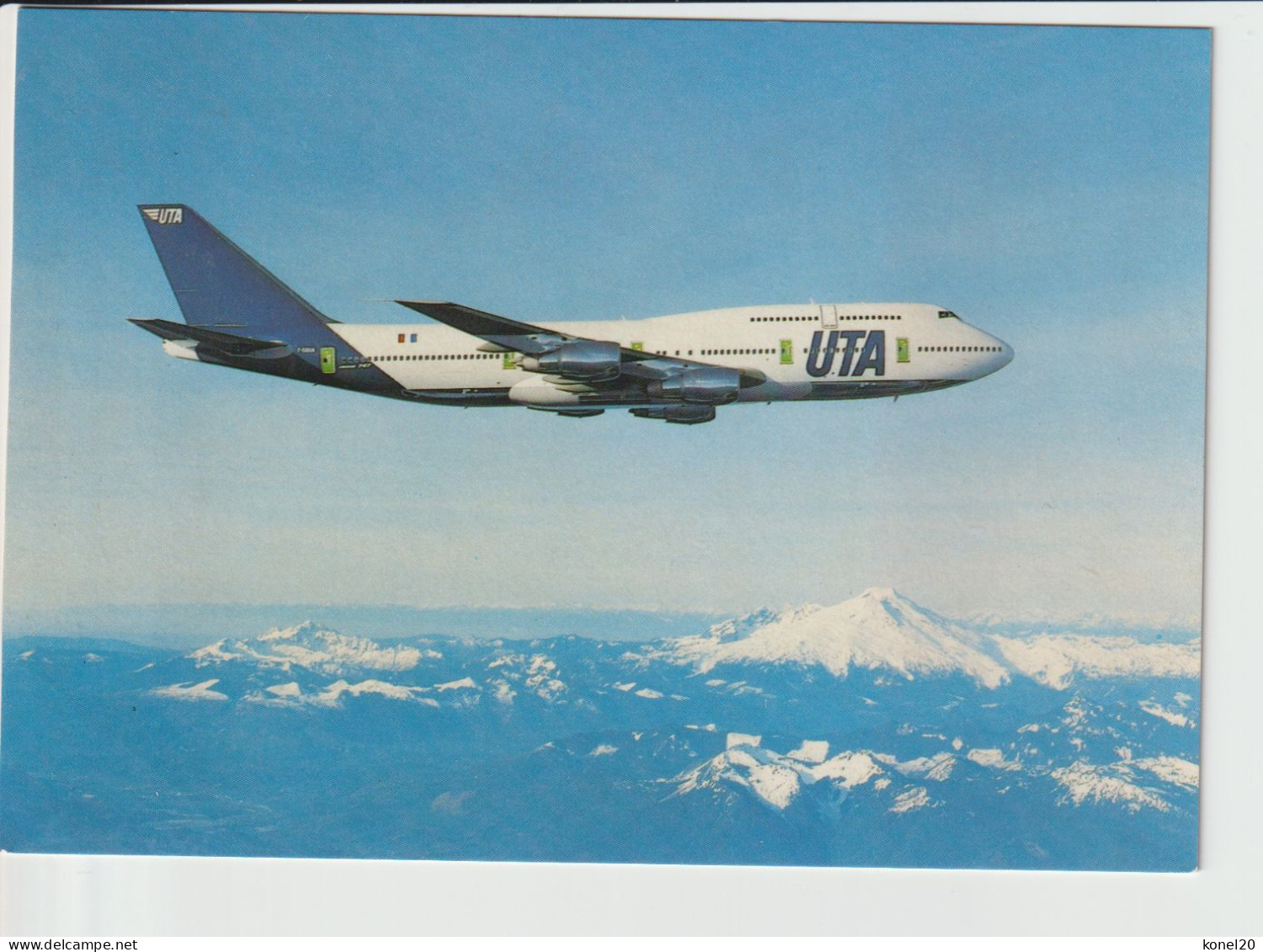 Vintage Pc UTA Union Aéromaritime De Transport Boeing 747 Aircraft - 1946-....: Ere Moderne