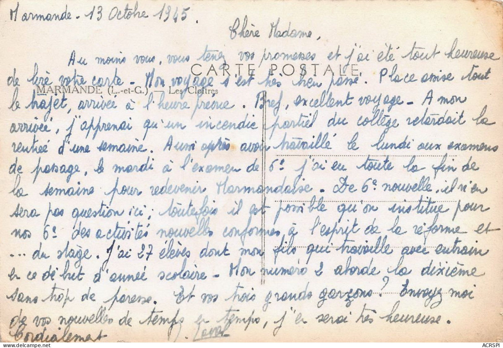 MARMANDE Les Cloitres  17 (scan Recto Verso)MA1490UND - Marmande