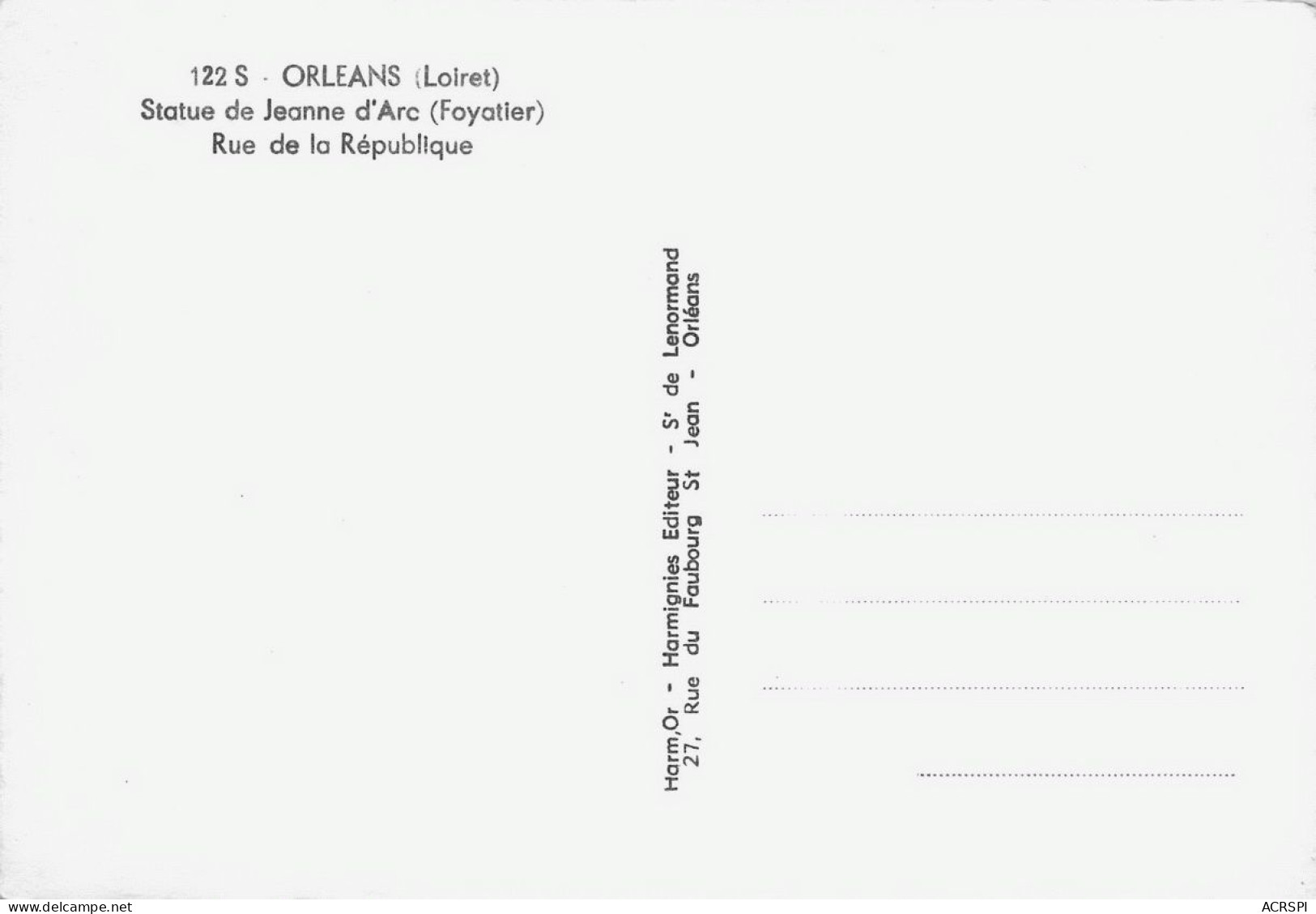 ORLEANS  JEANNE D' ARC  Rue De La Republique Magasin LA ROTONDE   28 (scan Recto Verso)MA1490TER - Orleans