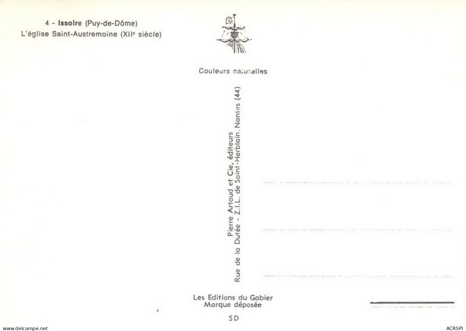ISSOIRE L Eglise Saint Austremoine 16(scan Recto-verso) MA1488 - Issoire