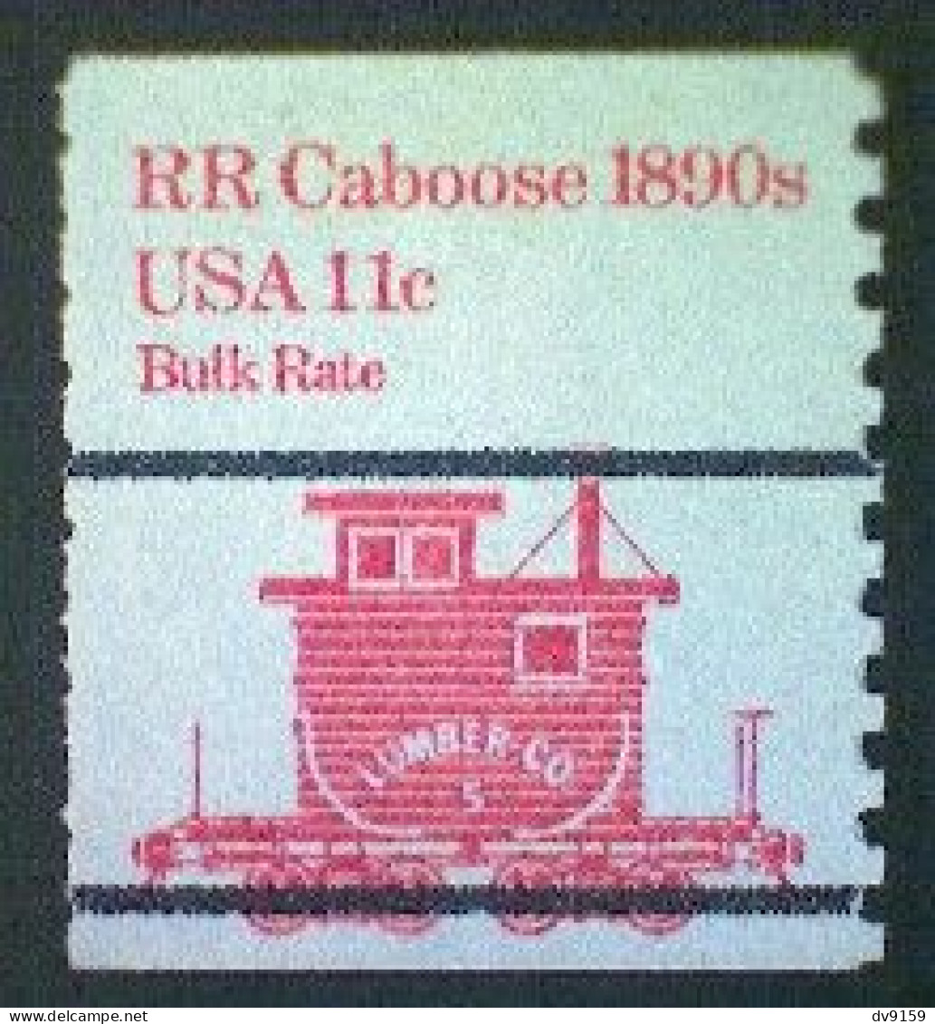 United States, Scott #1905a, Used(o), 1984 Coil, Transportation Series: Caboose Of 1890s, 11¢, Red - Oblitérés