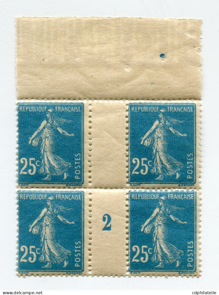 FRANCE N°140 ** EN BLOC DE 4 AVEC MILLESIME 2 ( 1922 ) - Millesimes