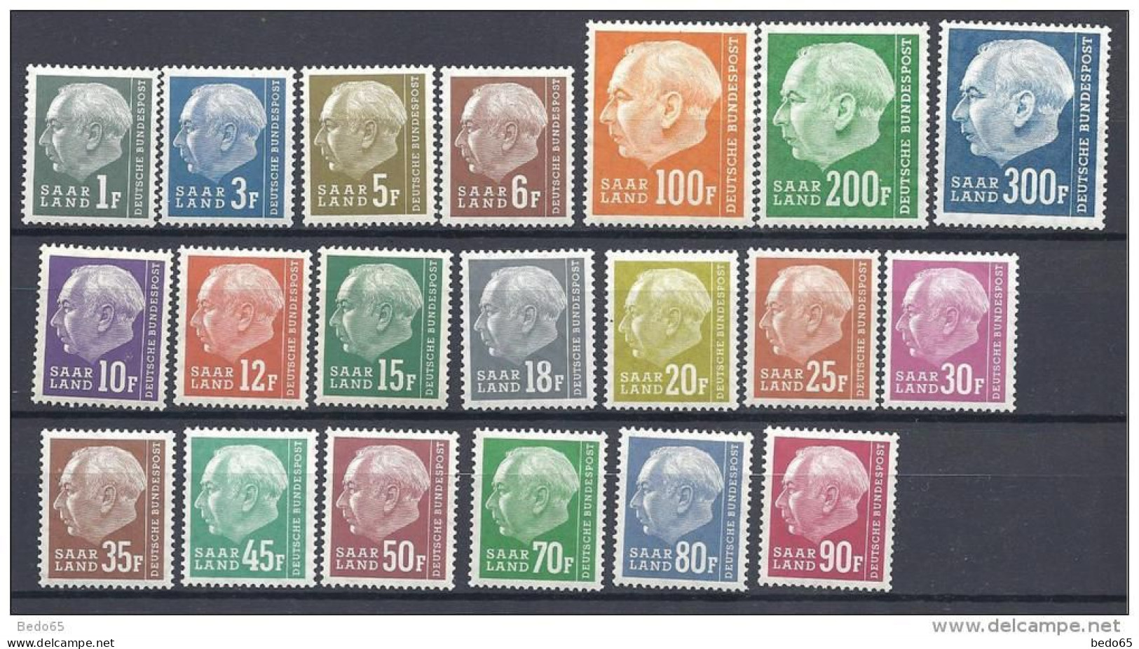 SARRE SERIE COMPLETE  N° 391/410 NEUF**/ MNH TTB - Ungebraucht