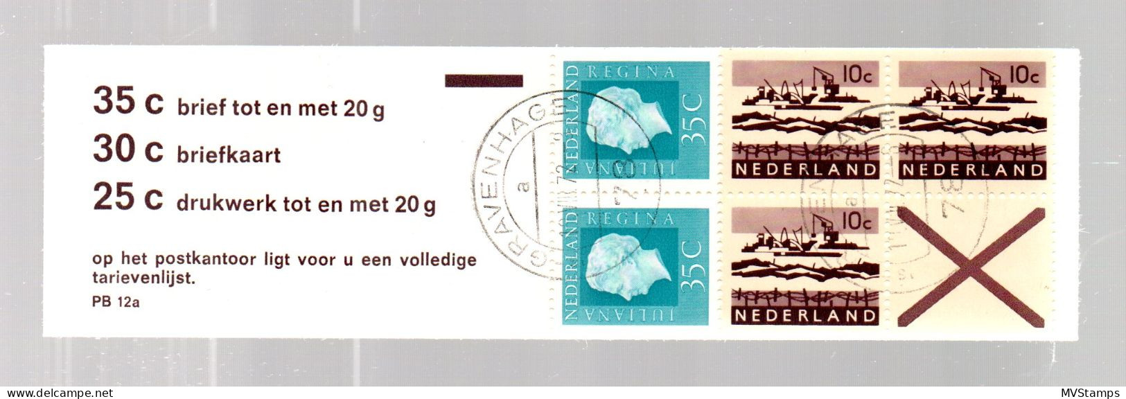 Nederland 1964 Postzegelboekje Regina PB 12 Gebruikt Met Telblokje - Booklets & Coils