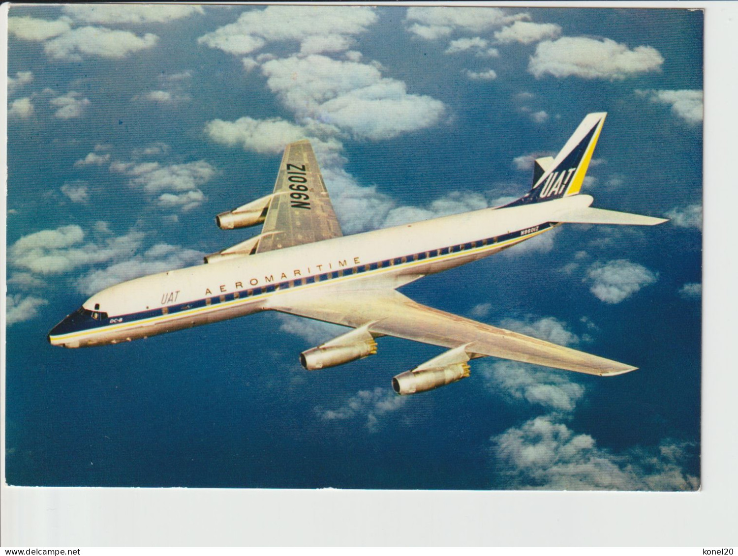 Vintage Rppc UTA Union Aéromaritime De Transport Douglas Dc-8 Aircraft - 1946-....: Era Moderna