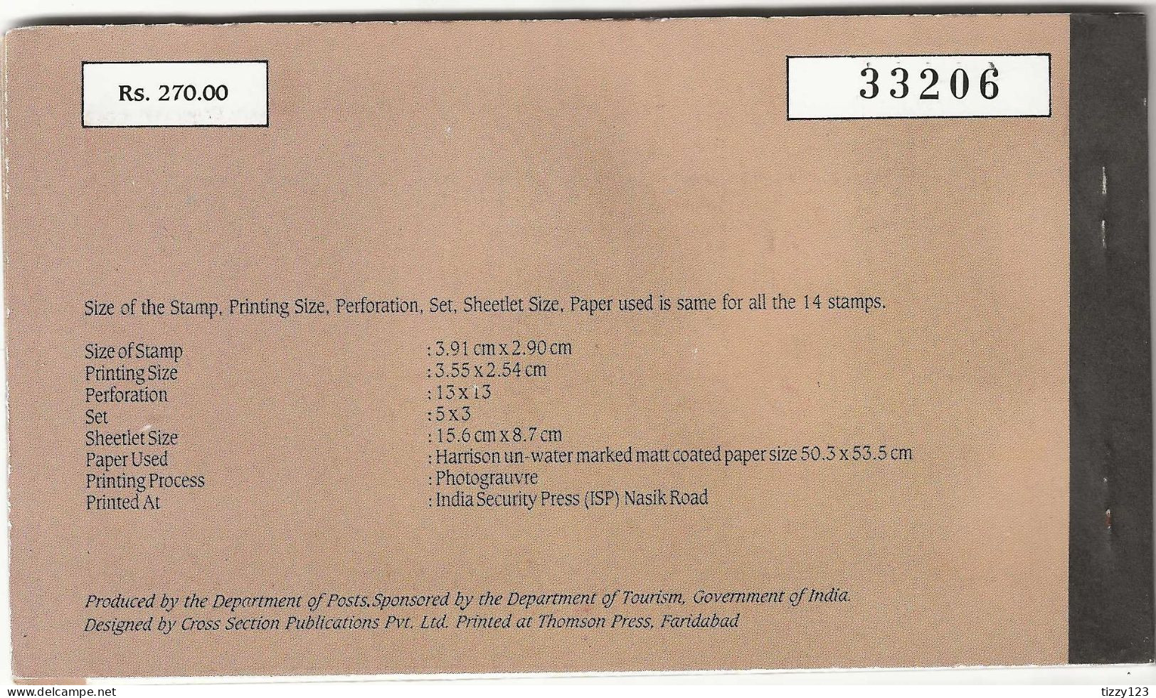 INDIA :  THE INDIA 89 BOOK OF 72 STAMPS ISSUED FOR INDIA 89 WORLD PHILATELIC EXHIBITION ( RARE BOOKLET ) - Other & Unclassified