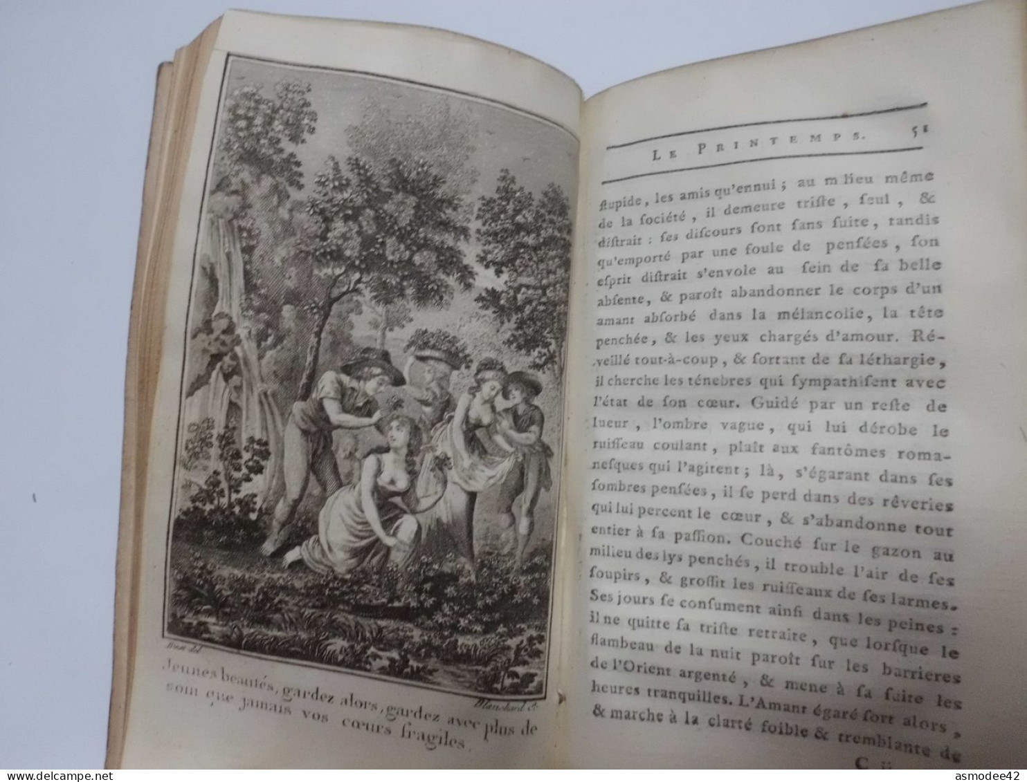 LES SAISONS PAR THOMPSON  1779  LONDRES COMPLET DES GRAVURES  LIVRE ANCIEN XVIIIème  DIM 12 X 7,5cm