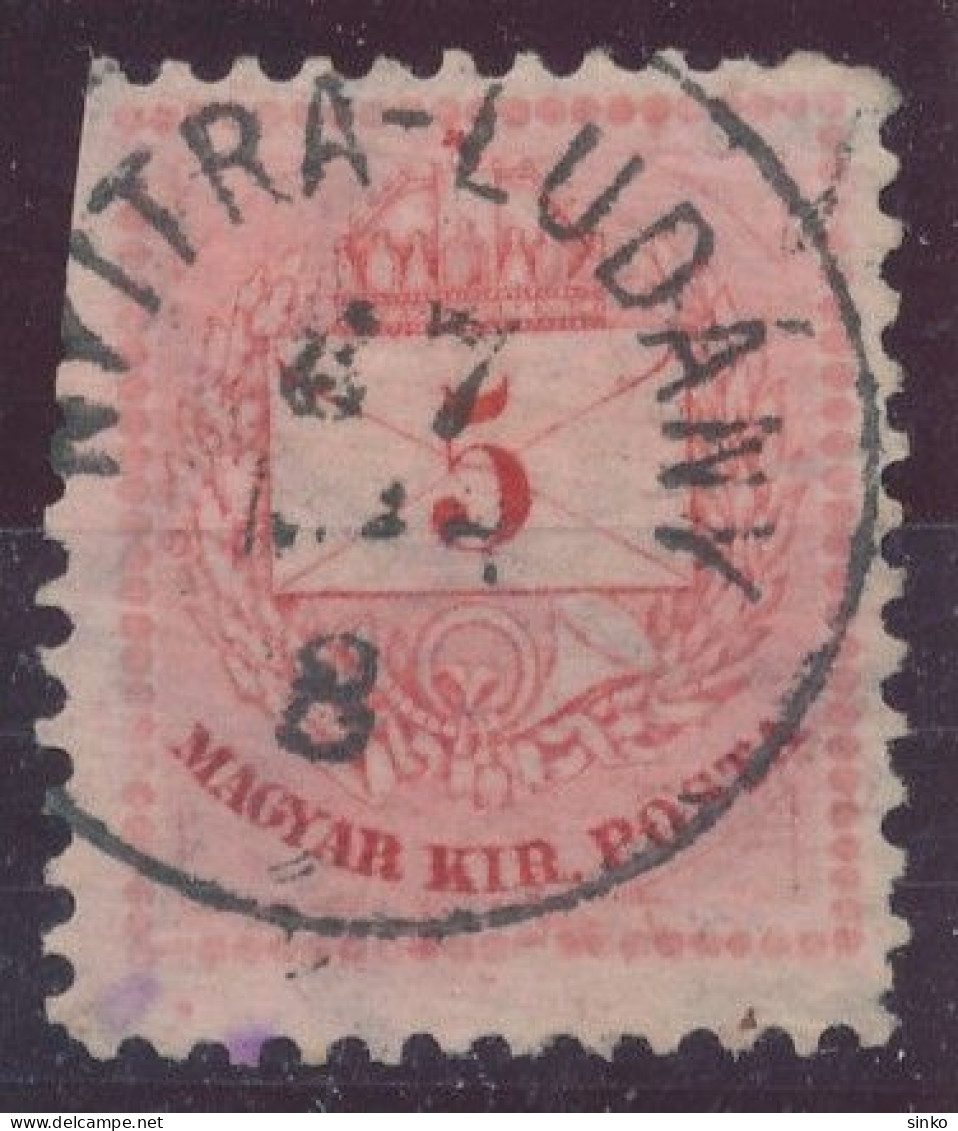 1881. Colour Number Krajcar 5kr Stamp, NYITRA-LUDANY - ...-1867 Prephilately