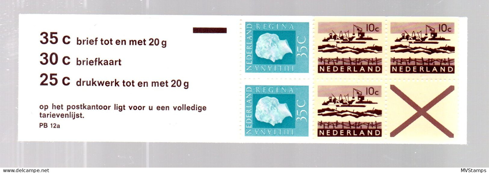 Nederland 1964 Postzegelboekje Regina PB 12 Postfris - Carnets Et Roulettes