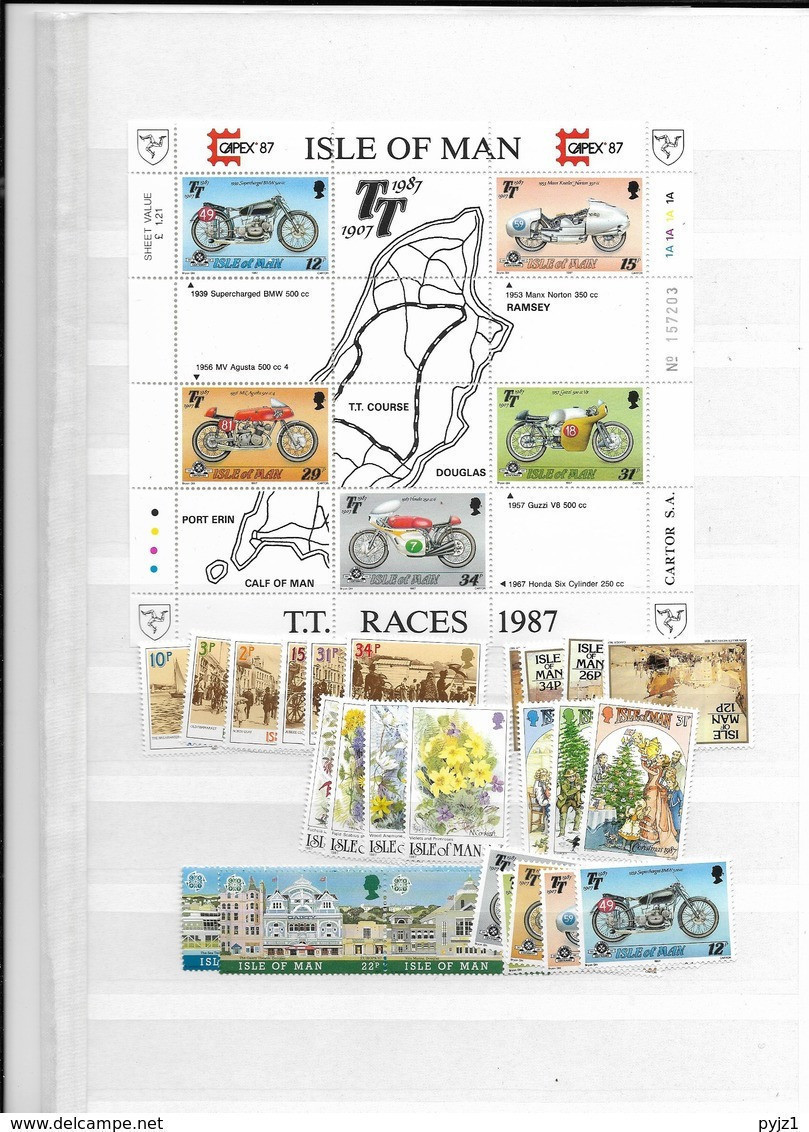 1987 MNH Isle Of Man, Year Collection, Postfris - Man (Eiland)