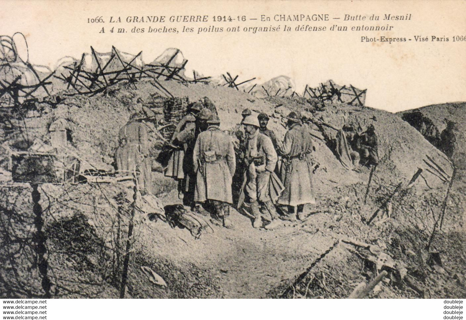 MILITARIA GUERRE 14-18 WW1 En Champagne Butte Du Mesnil - War 1914-18