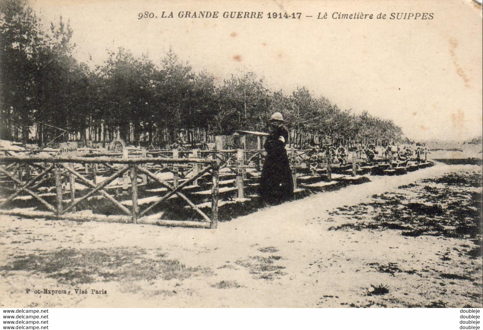 MILITARIA GUERRE 14-18 WW1 Le Cimetière De SUIPPES - War 1914-18