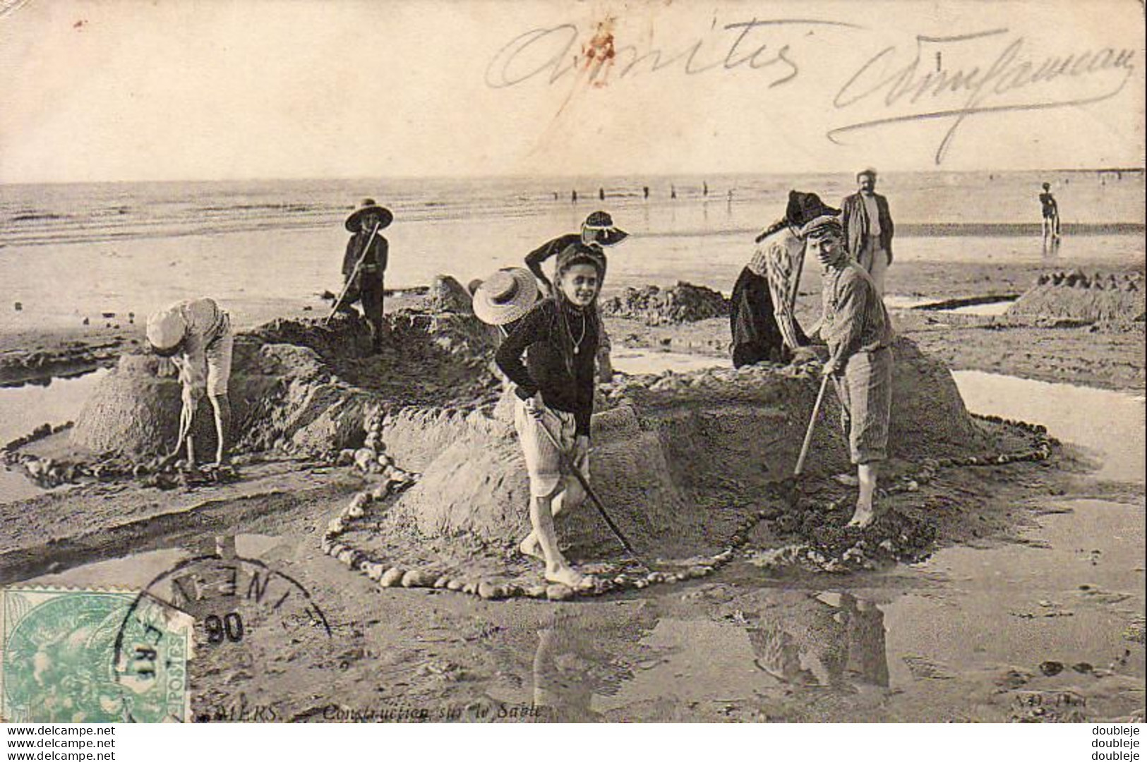 D80  MERS  Construction Sur Le Sable  ............  Château De Sable - Mers Les Bains