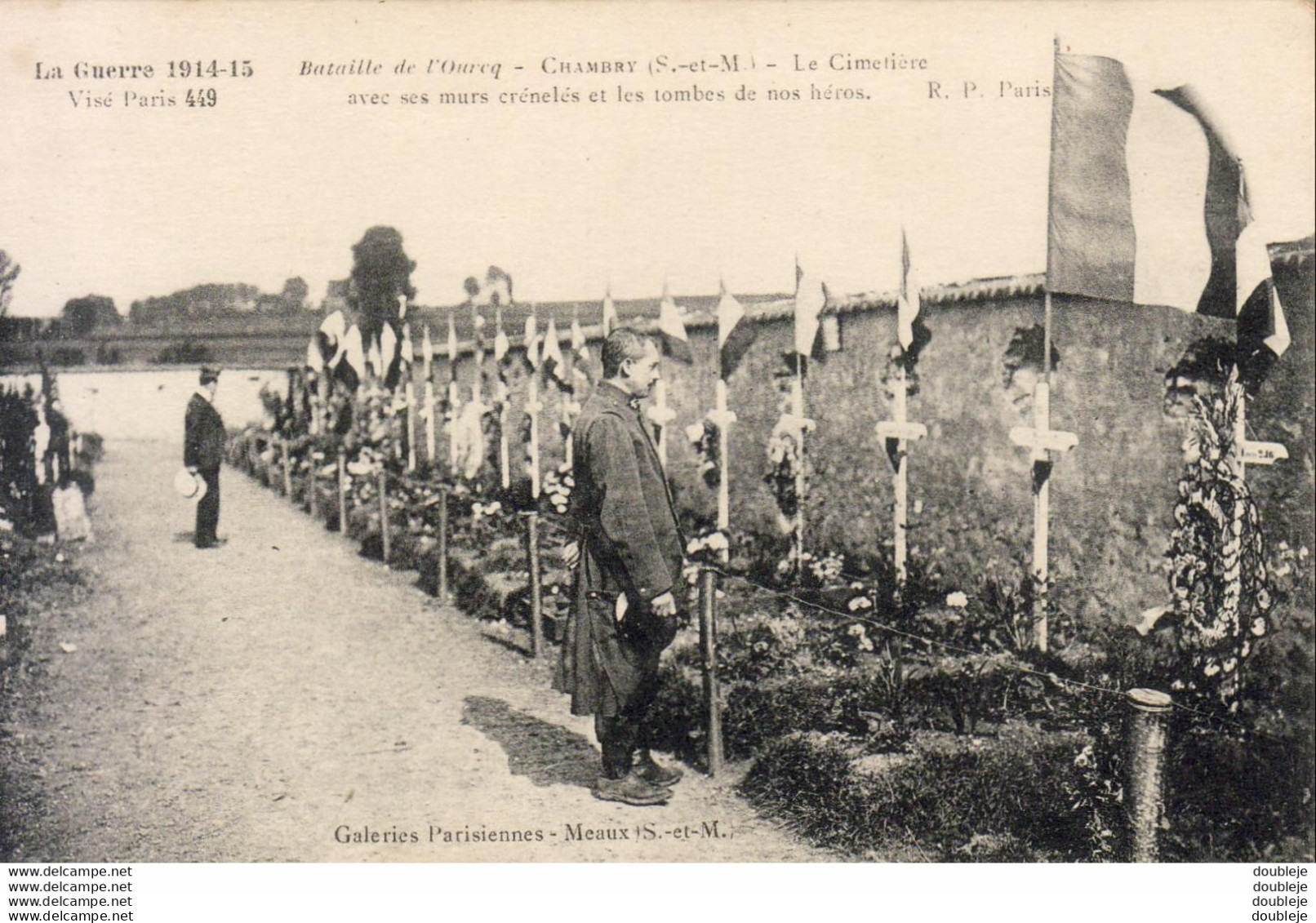 MILITARIA GUERRE 14-18 WW1 Bataille De L'Ourcq CHAMBRY Le Cimetière - War 1914-18