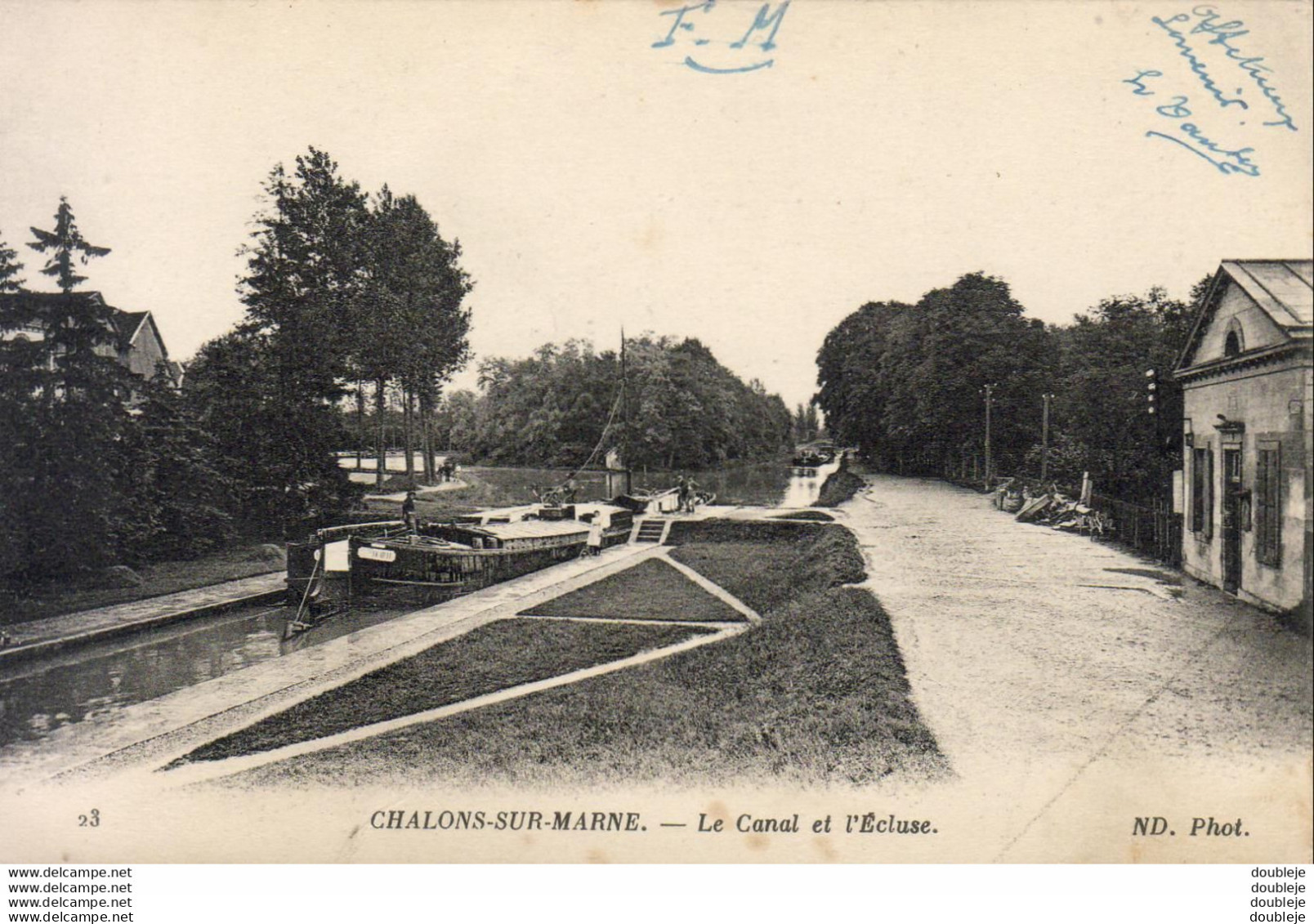 D51 CHALONS SUR MARNE Le Canal De L'Écluse  .... RARE - Châlons-sur-Marne