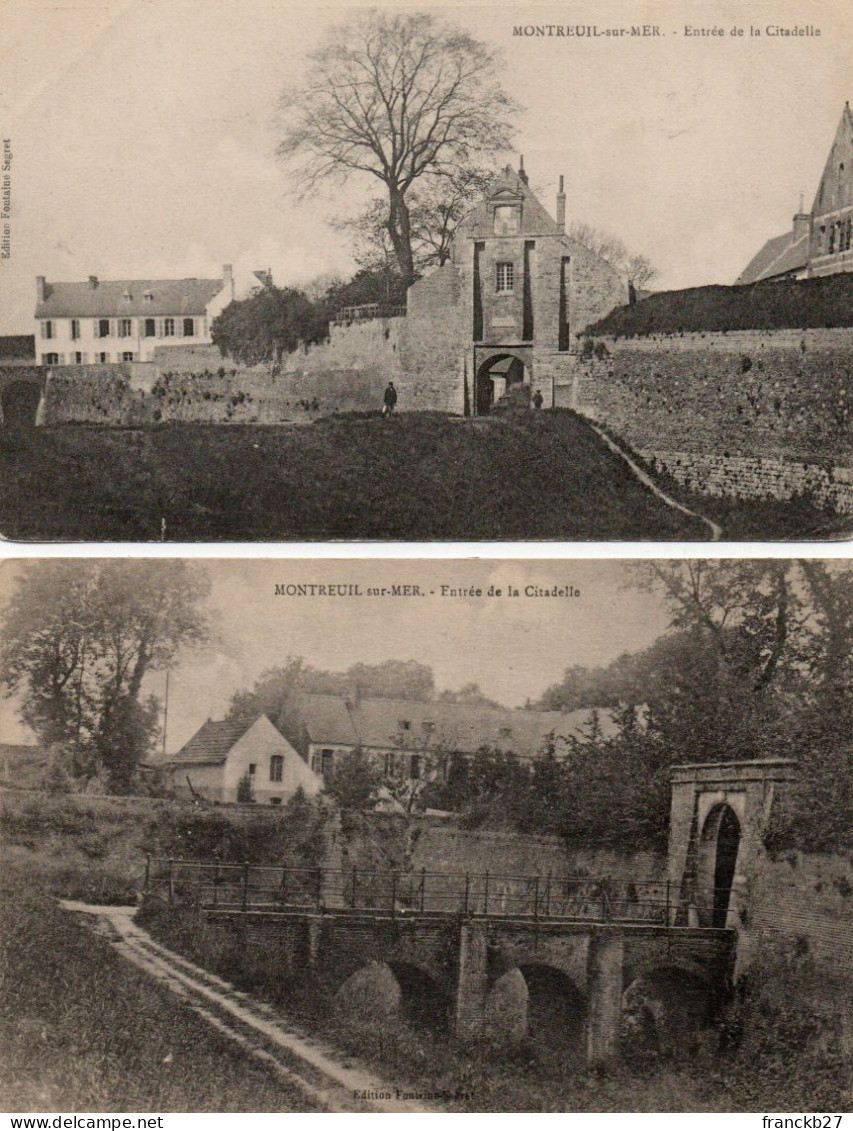 62 - Montreuil Sur Mer - 6 Cpa Diverses - Fortifications - Entrée Citadelle - Tour De La Reine Berthe - Montreuil