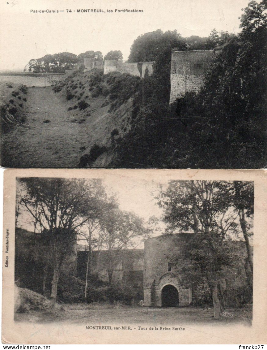 62 - Montreuil Sur Mer - 6 Cpa Diverses - Fortifications - Entrée Citadelle - Tour De La Reine Berthe - Montreuil