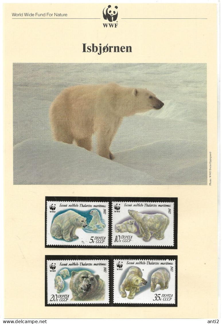 Folder   WWF  Sovjet Union 5694 - 5697    In Mint And FDC    - +  Six Pages Text - Storia Postale