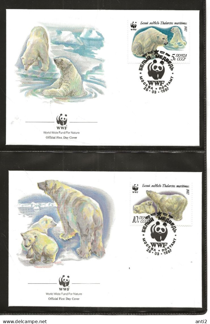 Folder   WWF  Sovjet Union 5694 - 5697    In Mint And FDC    - +  Six Pages Text - Brieven En Documenten