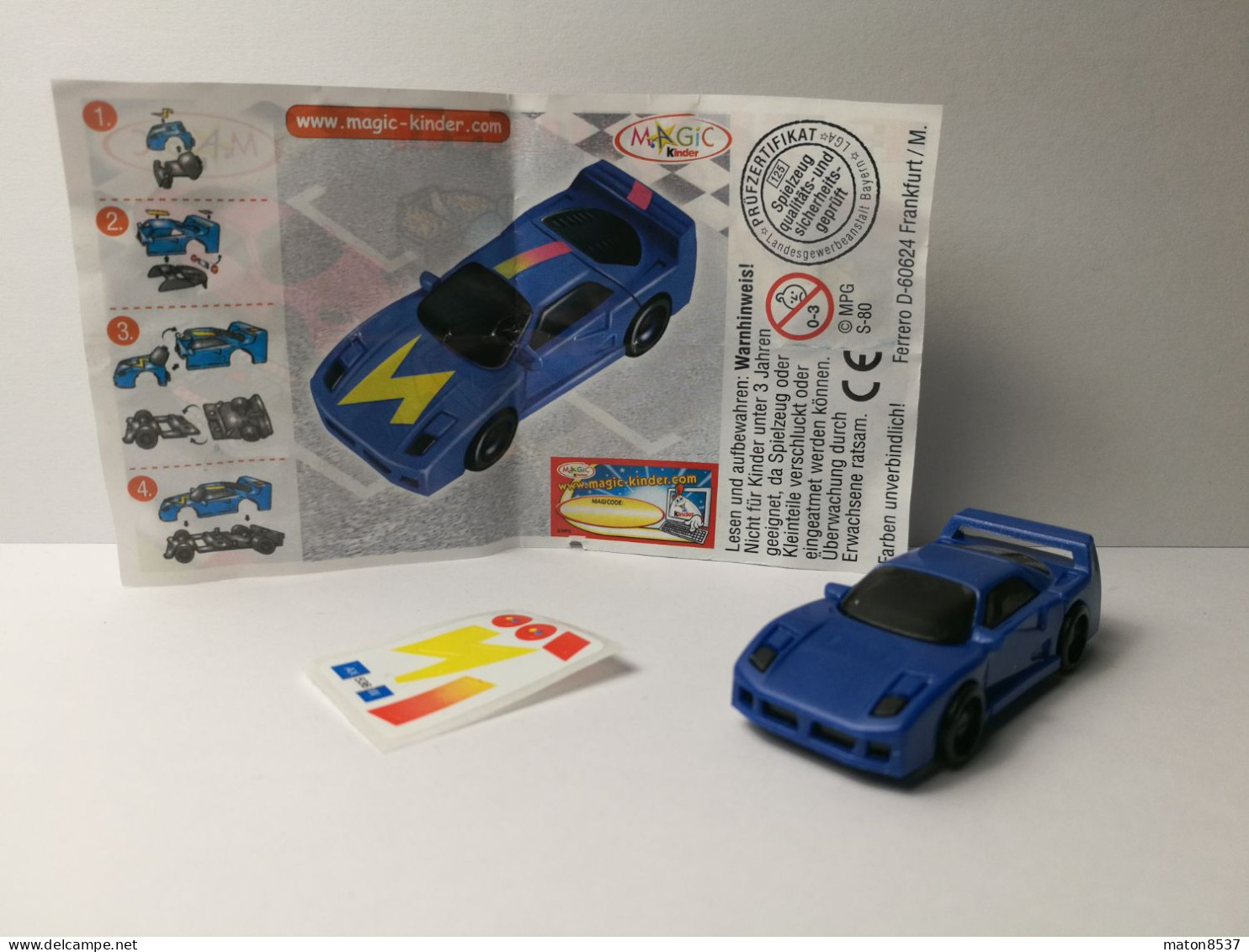 Kinder :  MPG S-80   Full Speed Freaks  2001-03 - Freak 1 + BPZ + Aufkleber - Steckfiguren