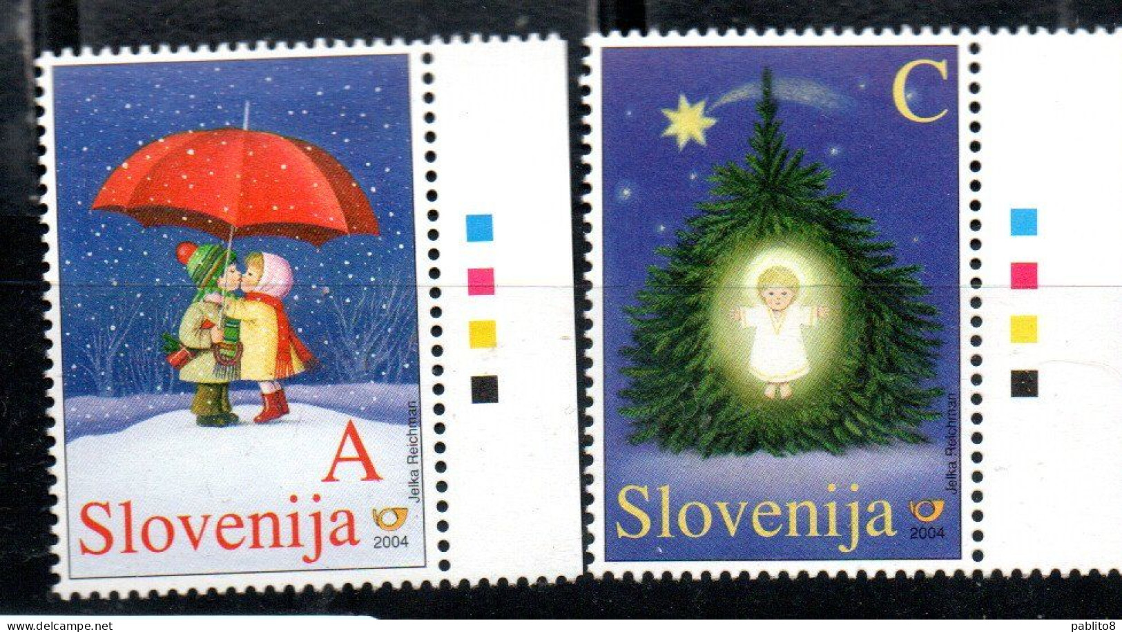 SLOVENIA SLOVENIJA SLOVENIE SLOWENIEN 2004 CHRISTMAS NATALE NOEL WEIHNACHTEN NAVIDAD COMPLETE SET SERIE COMPLETA MNH - Eslovenia