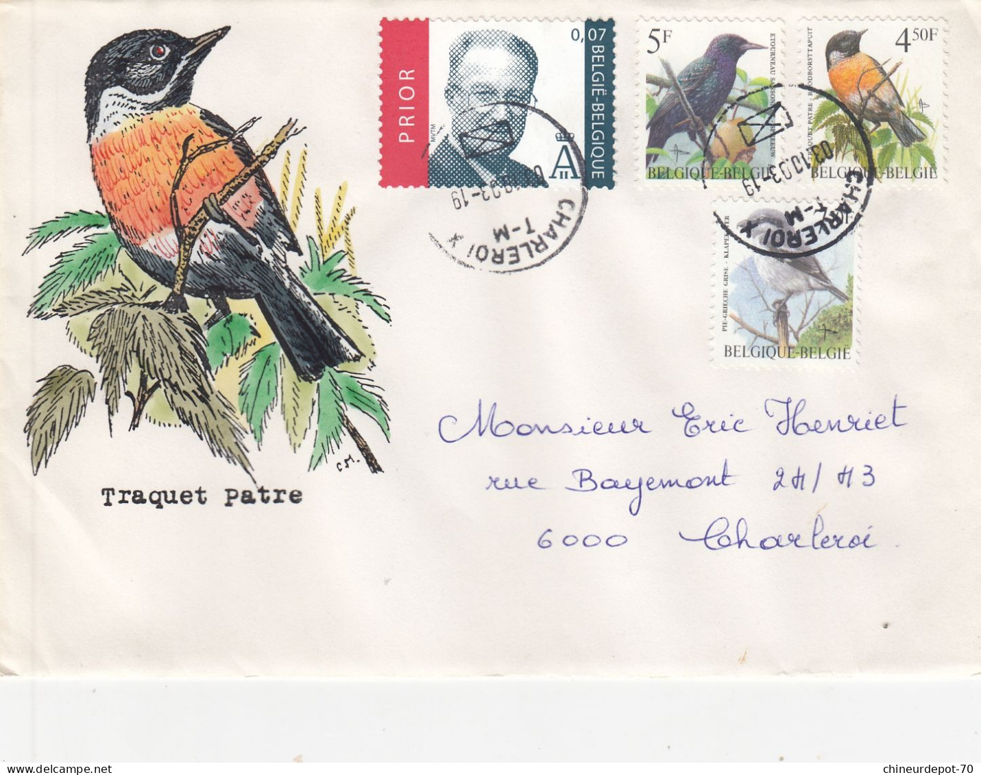 OISEAUX BUZIN  TRAQUET PATRE - 1985-.. Birds (Buzin)