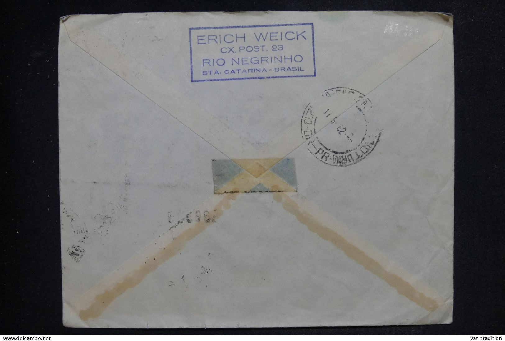 BRESIL - Enveloppe En Recommandé De Rio Negrinho Pour Le Katenga En 1962 - L 152011 - Covers & Documents