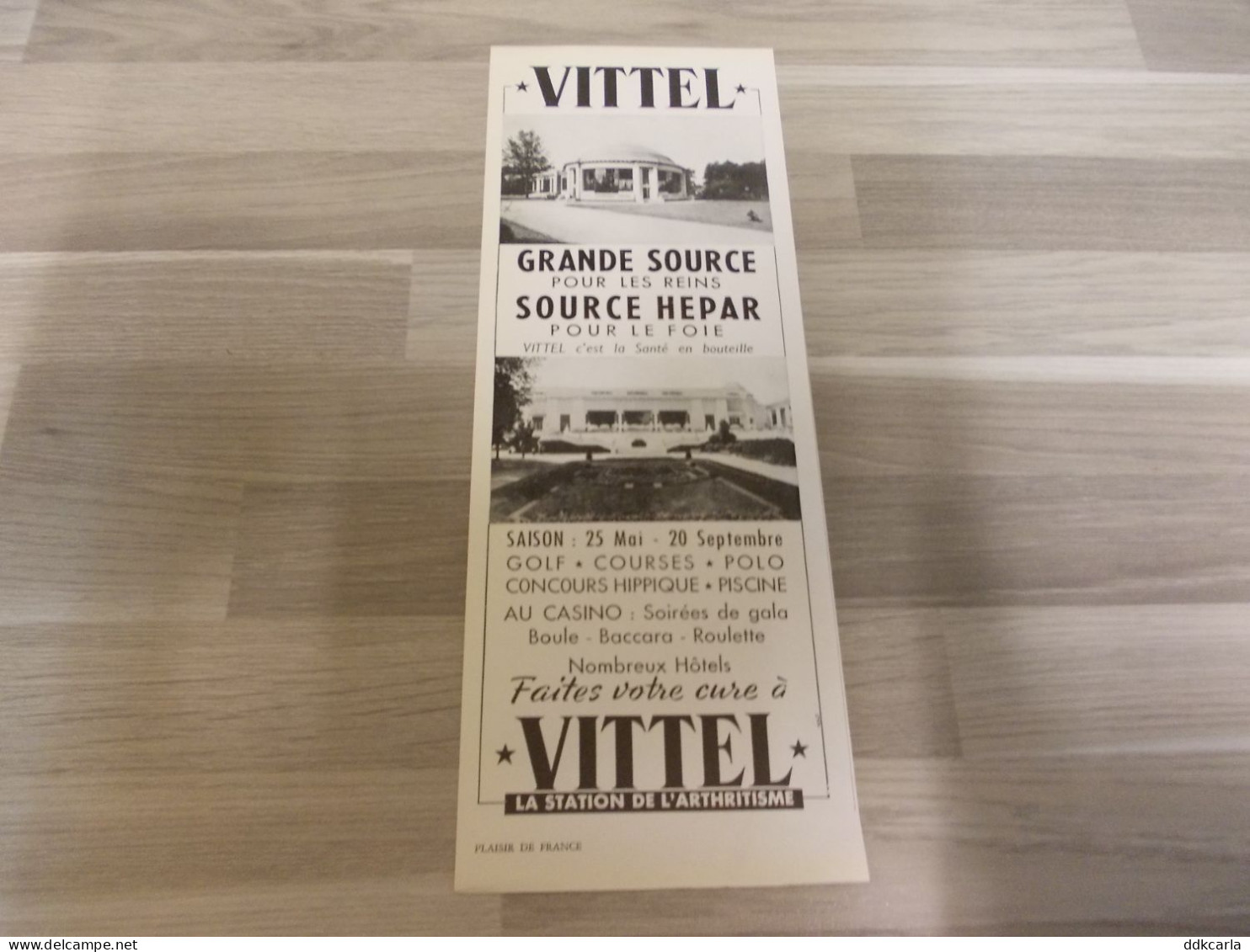 Reclame Advertentie Uit Oud Tijdschrift 1951 - VITTEL La Station De L'arthritisme - Werbung