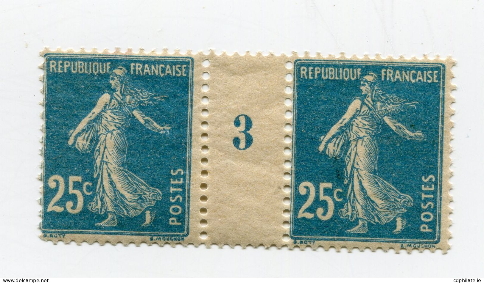 FRANCE N°140 ** EN PAIRE AVEC MILLESIME 3 ( 1913 ) - Millesimes