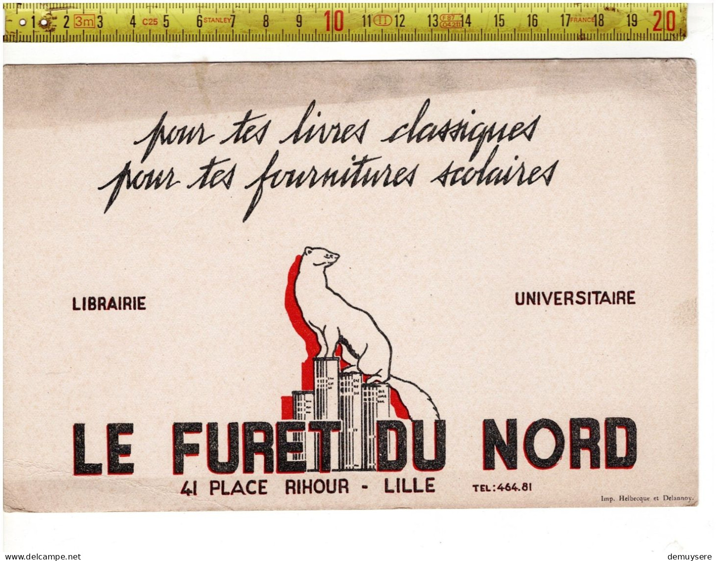 SOLDE 2026 ( BUVARD ? )  LE FURET DU NORD LILLE - Publicidad