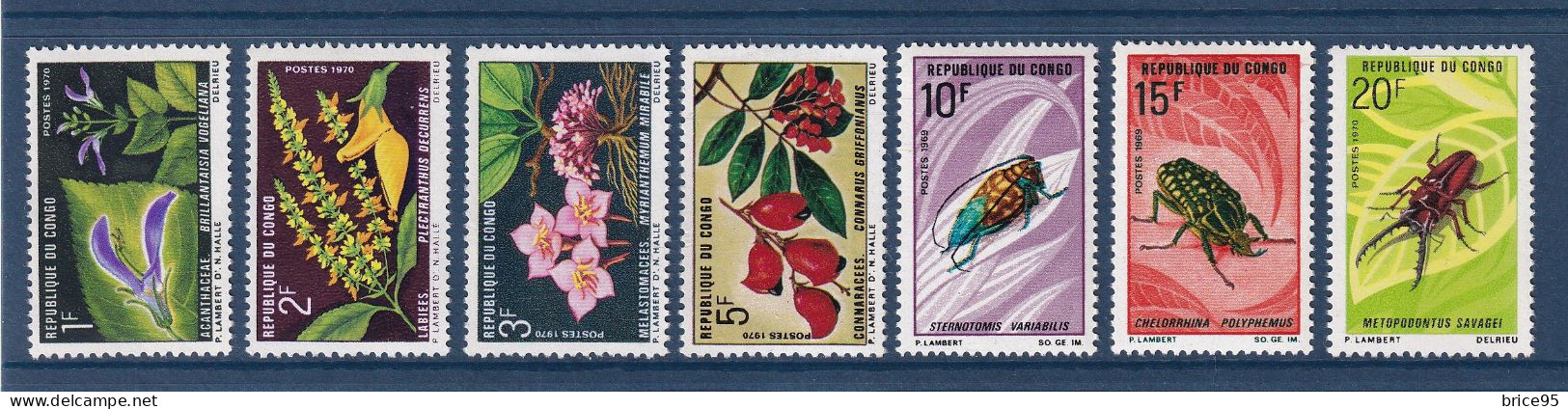 Congo - YT N° 268 à 274 ** - Neuf Sans Charnière - 1970 - Ongebruikt