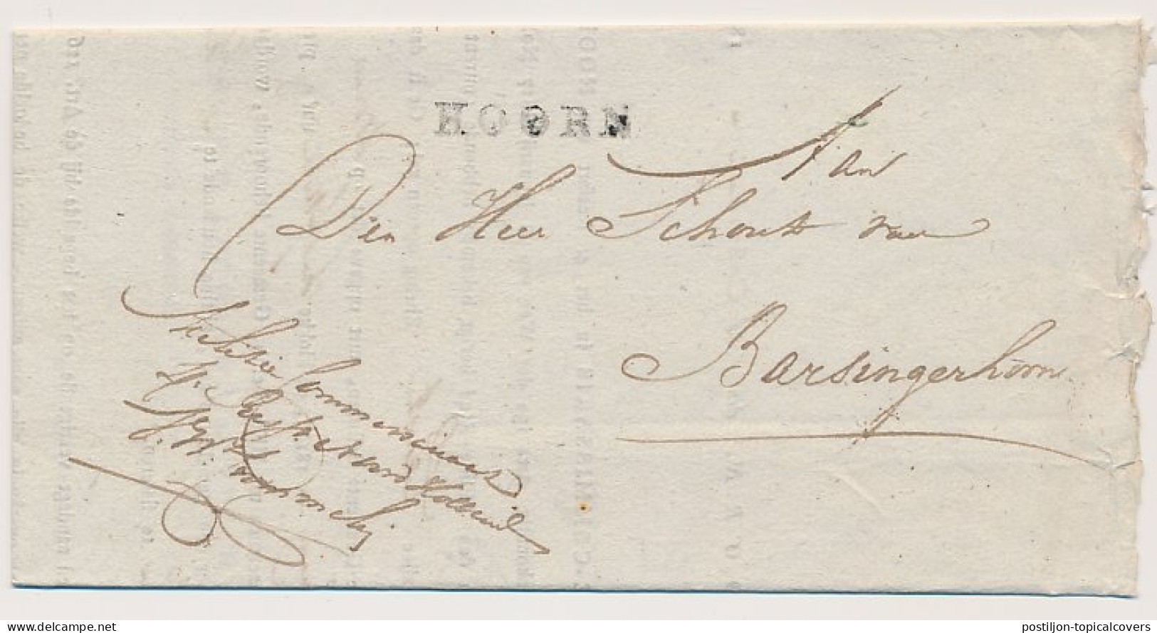 Hoorn - Barsingerhorn 1822 - ...-1852 Voorlopers