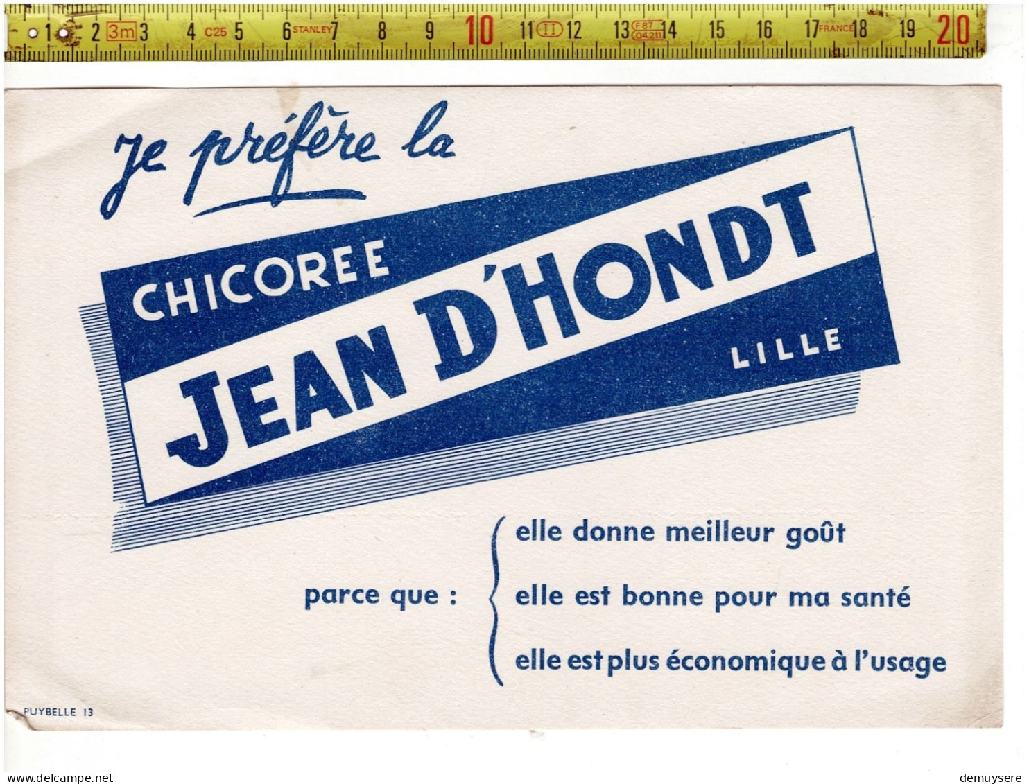 SOLDE 2026 ( BUVARD ? )  CHICOREE JEAN D'HONDT - - Advertising