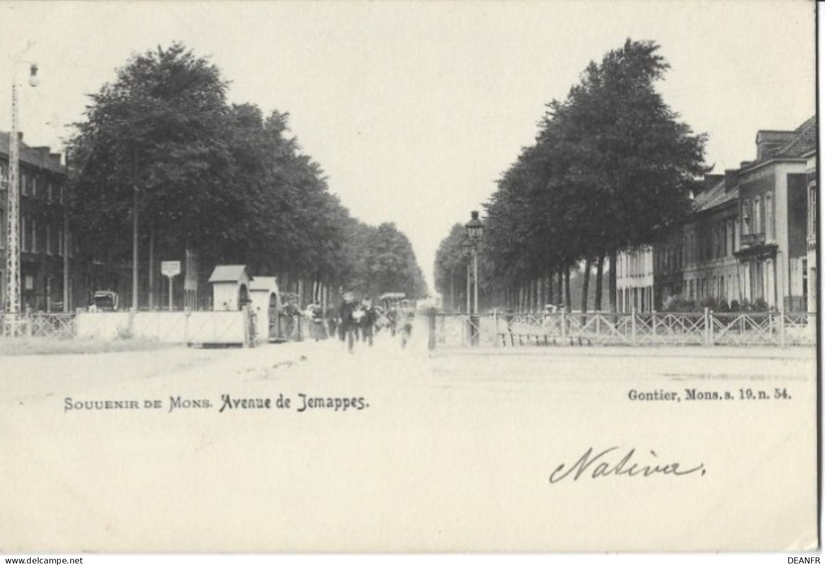 Souvenir De Mons : Avenue De Jemappes.Carte Impeccable. - Mons