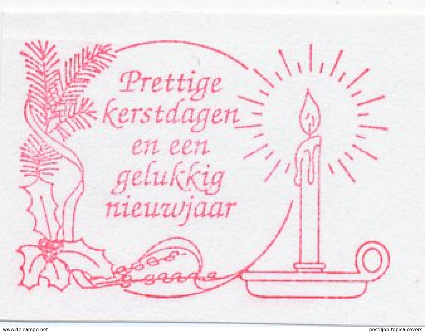 Meter Cut Netherlands 1994 Merry Christmas - Happy New Year - Candle - Navidad