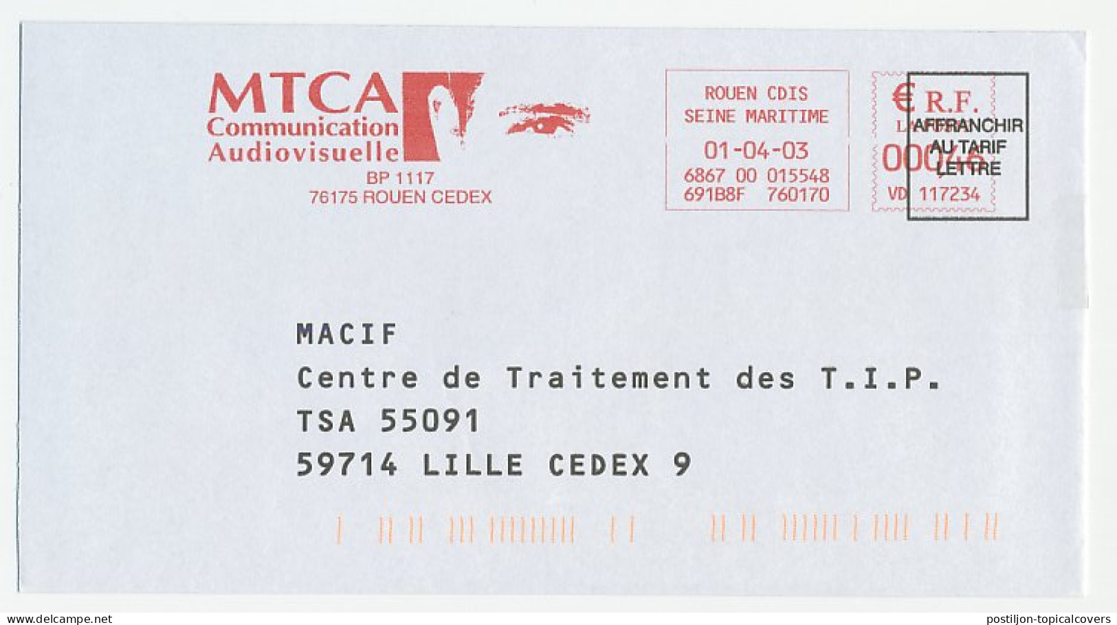 Meter Cover France 2003 Audiovisual Communication - Handicap