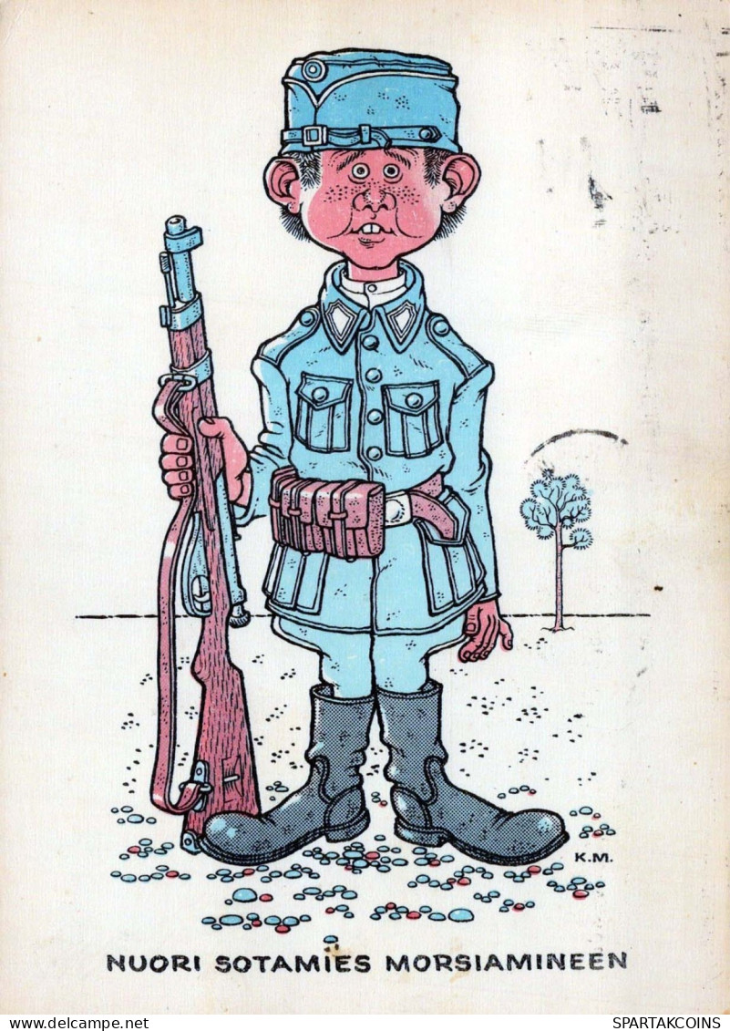 SOLDIERS HUMOUR Militaria Vintage Postcard CPSM #PBV839.GB - Umoristiche