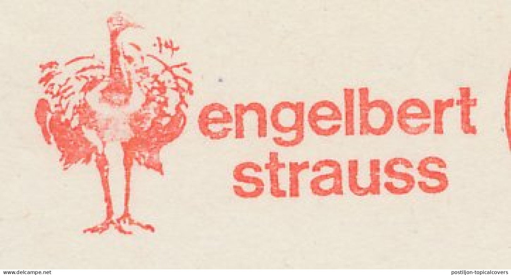 Meter Cut Germany 1975 Bird - Ostrich - Sonstige & Ohne Zuordnung