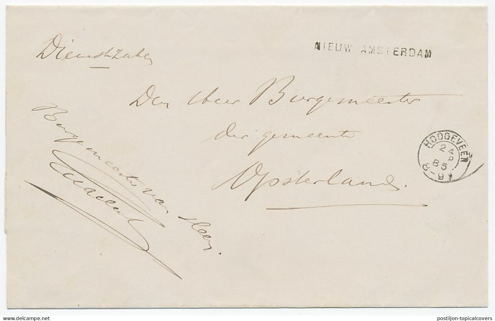 Naamstempel Nieuw Amsterdam 1885 - Storia Postale