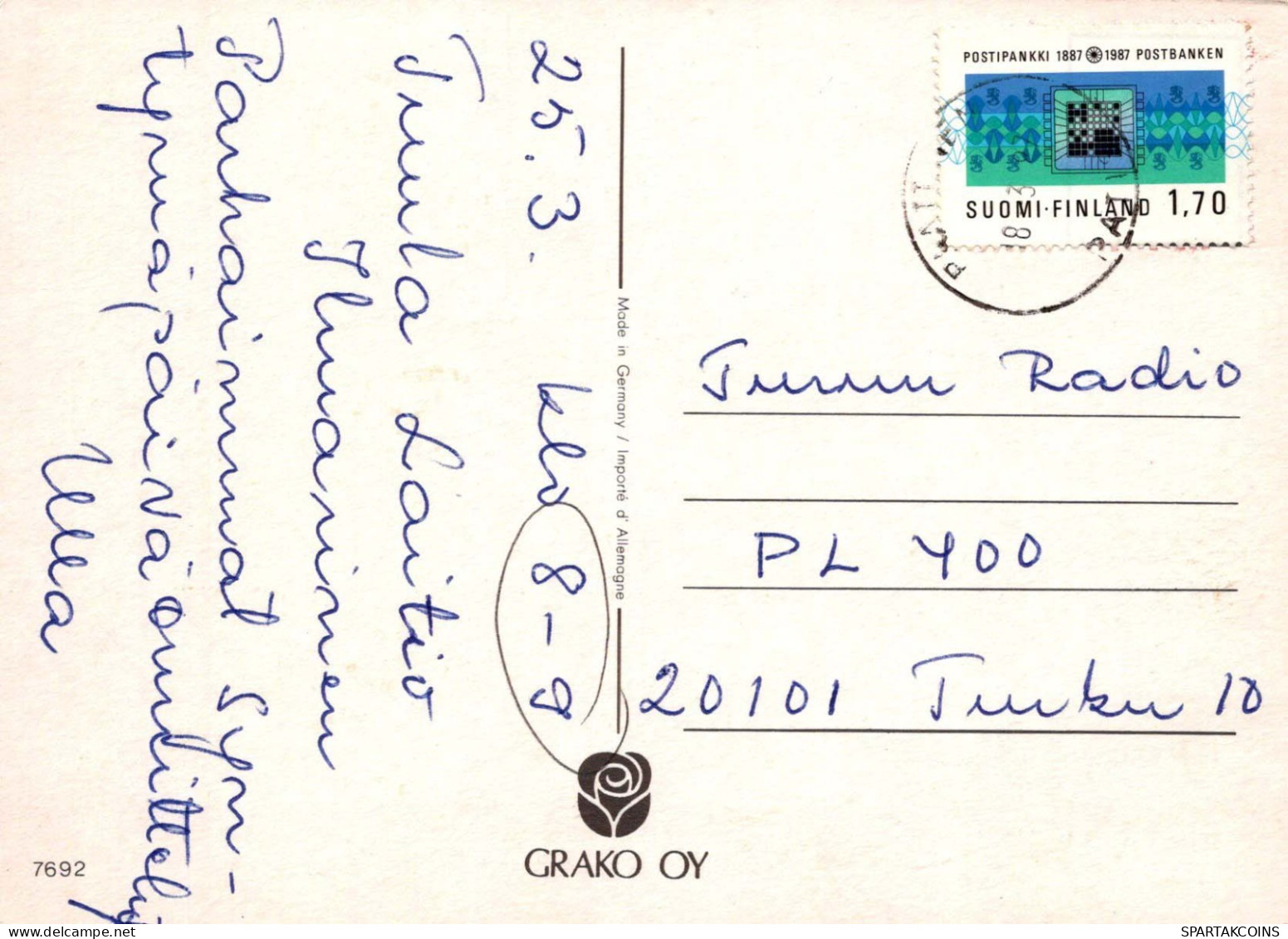 EASTER CHICKEN EGG Vintage Postcard CPSM #PBP176.GB - Easter