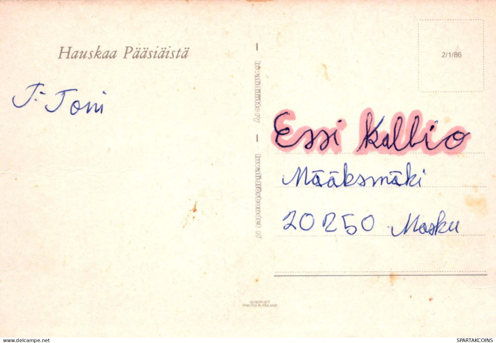 EASTER RABBIT Vintage Postcard CPSM #PBO360.GB - Easter