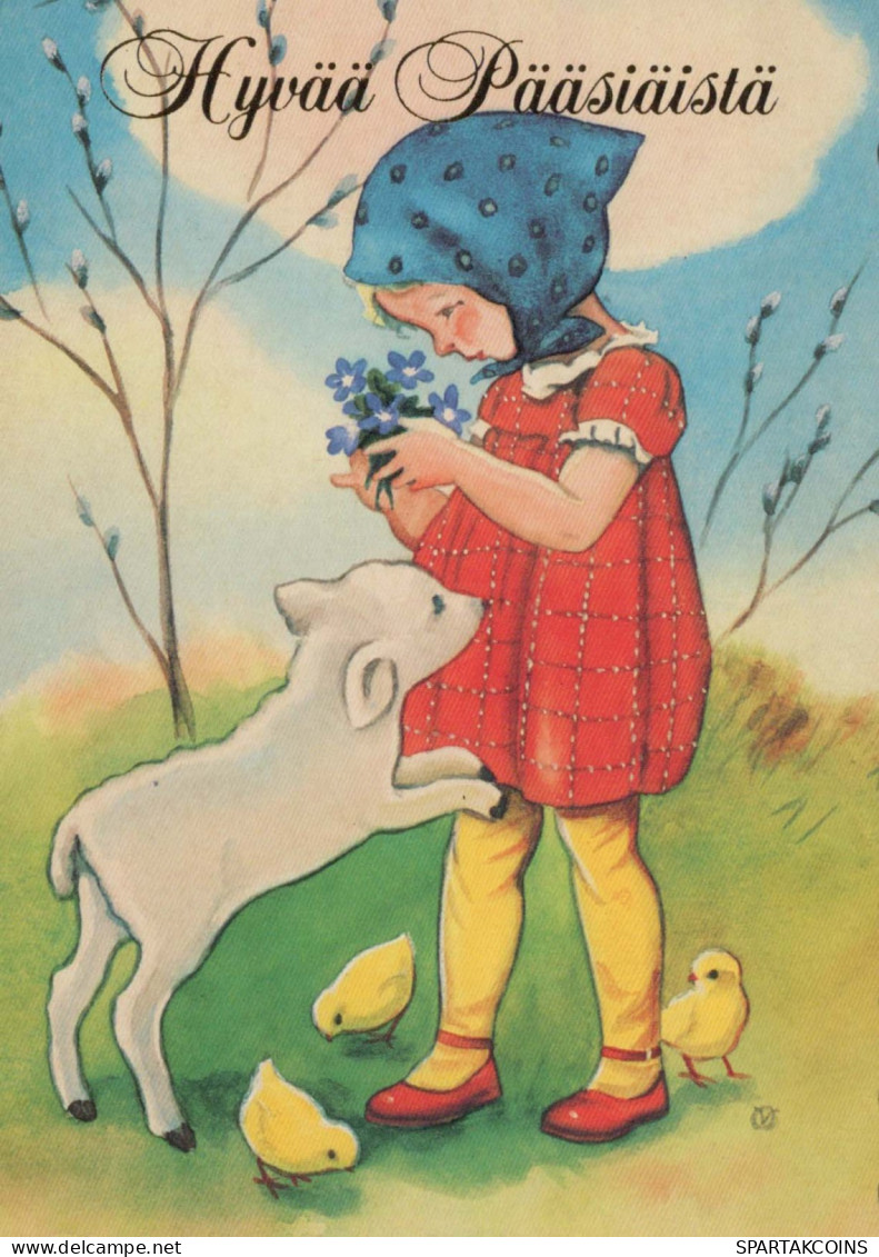 EASTER CHILDREN EGG Vintage Postcard CPSM #PBO231.GB - Easter